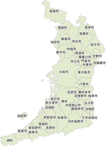 大阪府全般の地図
